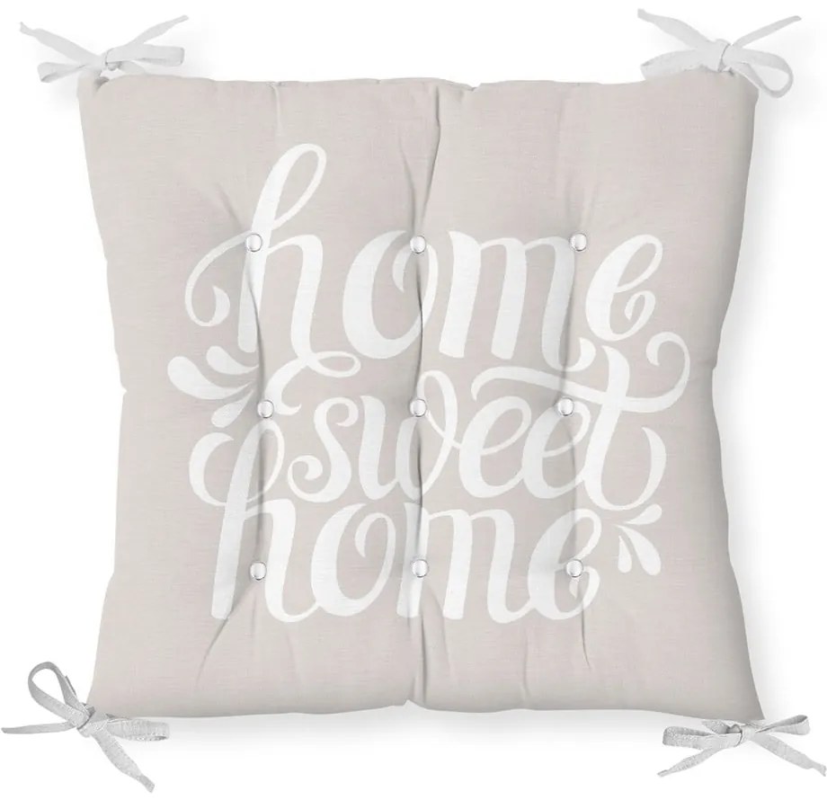 Възглавница за сядане от памучна смес Home Sweet Home, 36 x 36 cm - Minimalist Cushion Covers