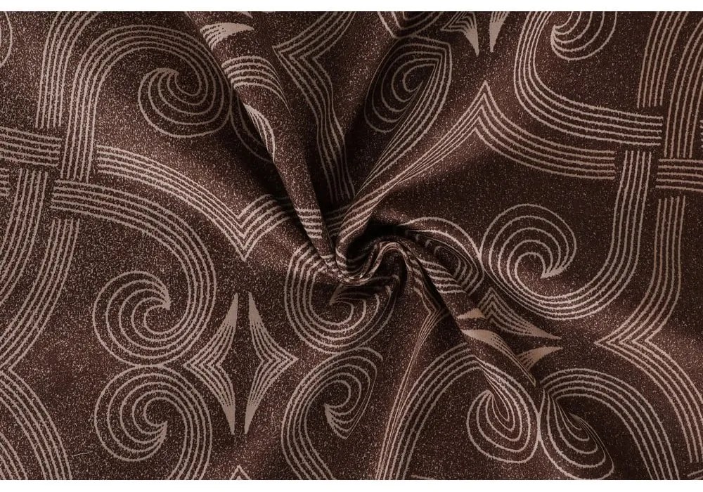 Кафяво памучно спално бельо от сатен за двойно легло 200x200 cm Pandora - Mijolnir