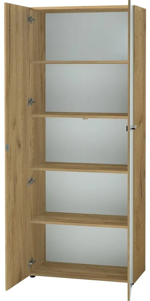 Дъбов гардероб в бял\естествен цвят 80x196 cm Monteria - Germania