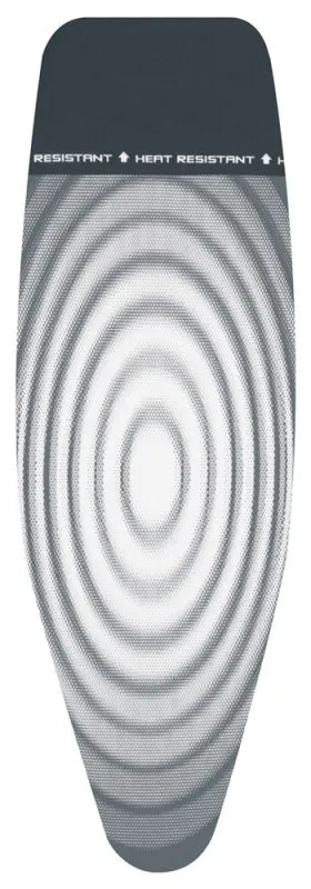 Калъф за маса за гладене Brabantia D 1003457, 135x45 см, 8 мм, Топлоустойчива зона за ютия, Тъмносив/Бял