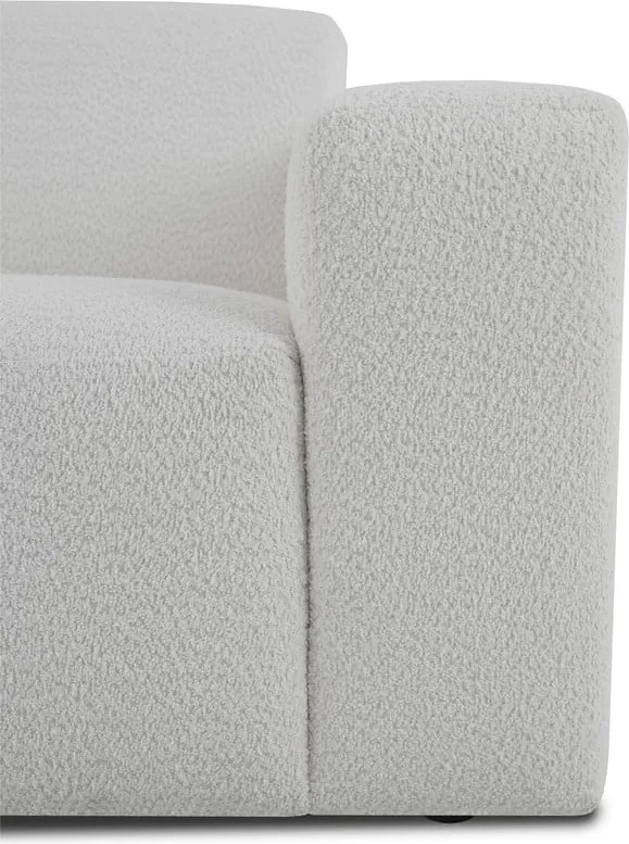 Бял ъглов диван от букле (ляв ъгъл) Roxy – Scandic