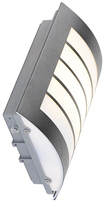 Външна стенна лампа черна IP44 с датчик за здрач - Miro