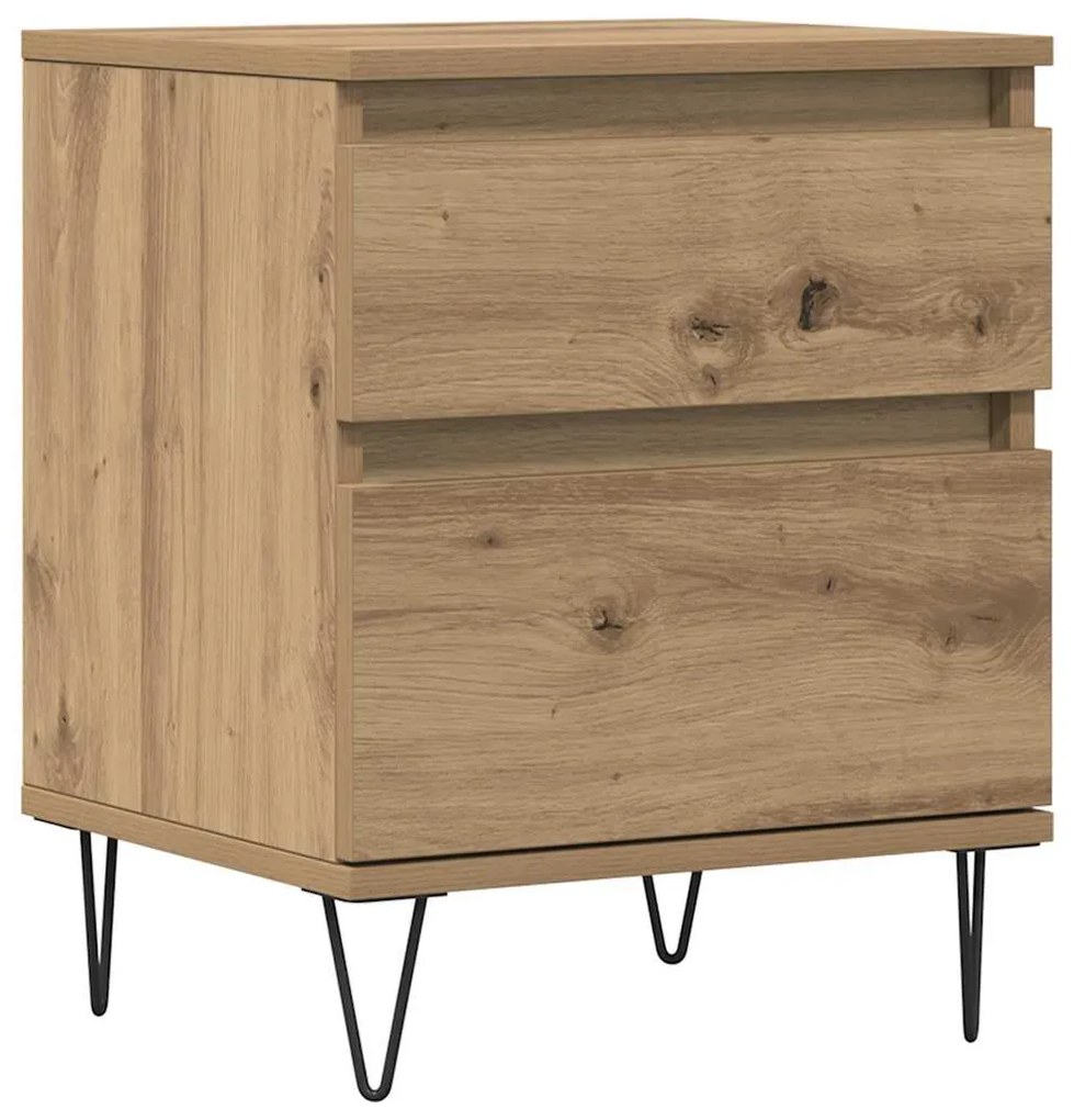 857418 vidaXL Нощно шкафче Artisan Oak 40x35x50 cm Инженерна дървесина