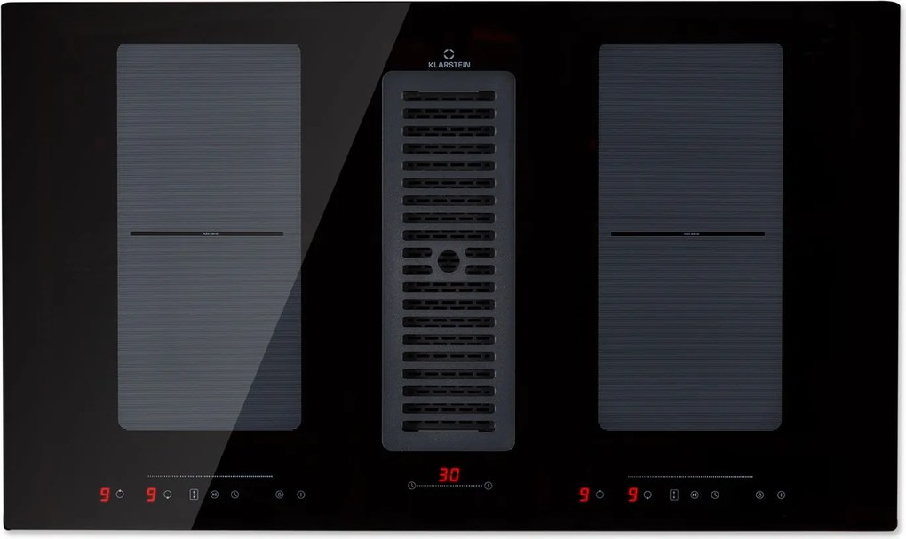 Klarstein Full House Down Air System, индукционна печка + аспиратор, 477 м³/ч, клас на енергийна ефективност A