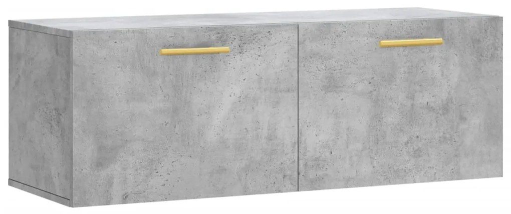830120 vidaXL Стенен шкаф, бетонно сив, 100x36,5x35 см, инженерно дърво