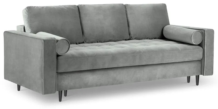 Светлосиво кадифено канапе Santo - Milo Casa