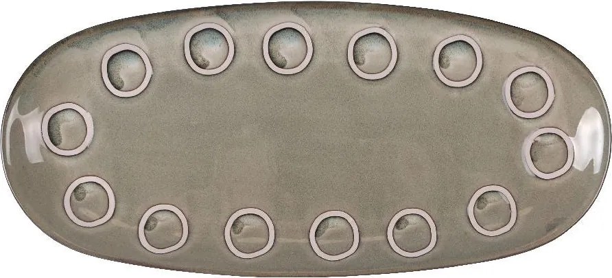 Плато овал LA MEDITERRANEA Almudena Gray, 33x15 cm, порцелан