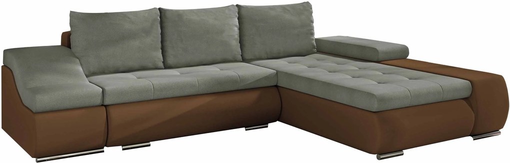 Ъгъл диван Onar-Brown - Gray-Right