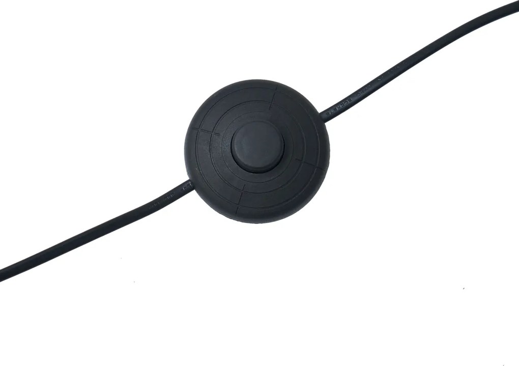 Дървена подова лампа с бежов плюшен абажур 50 см - Tripod Classic