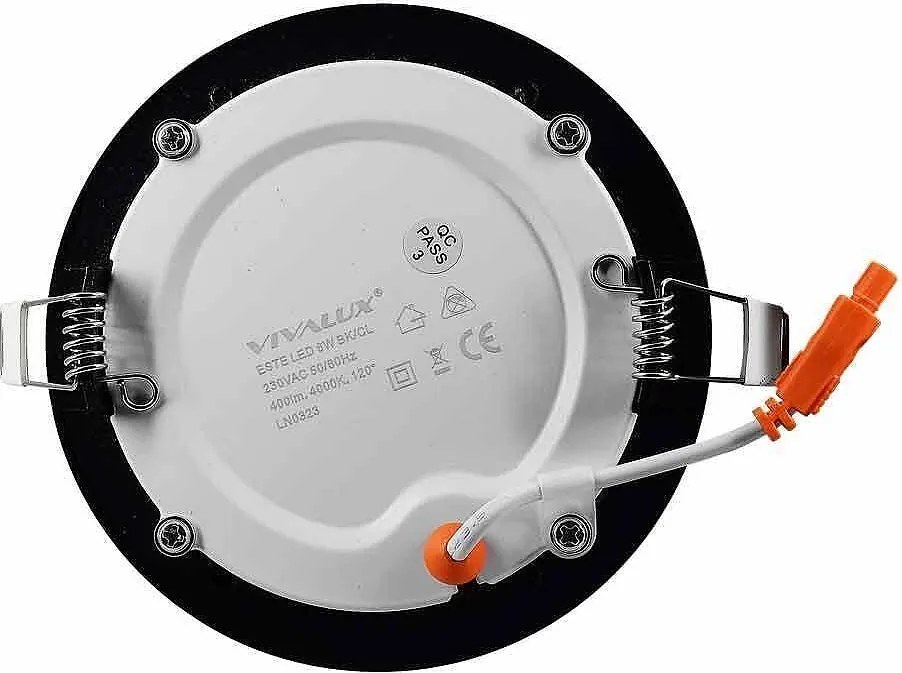 LED панел ESTE, черен, 6W, 4000K