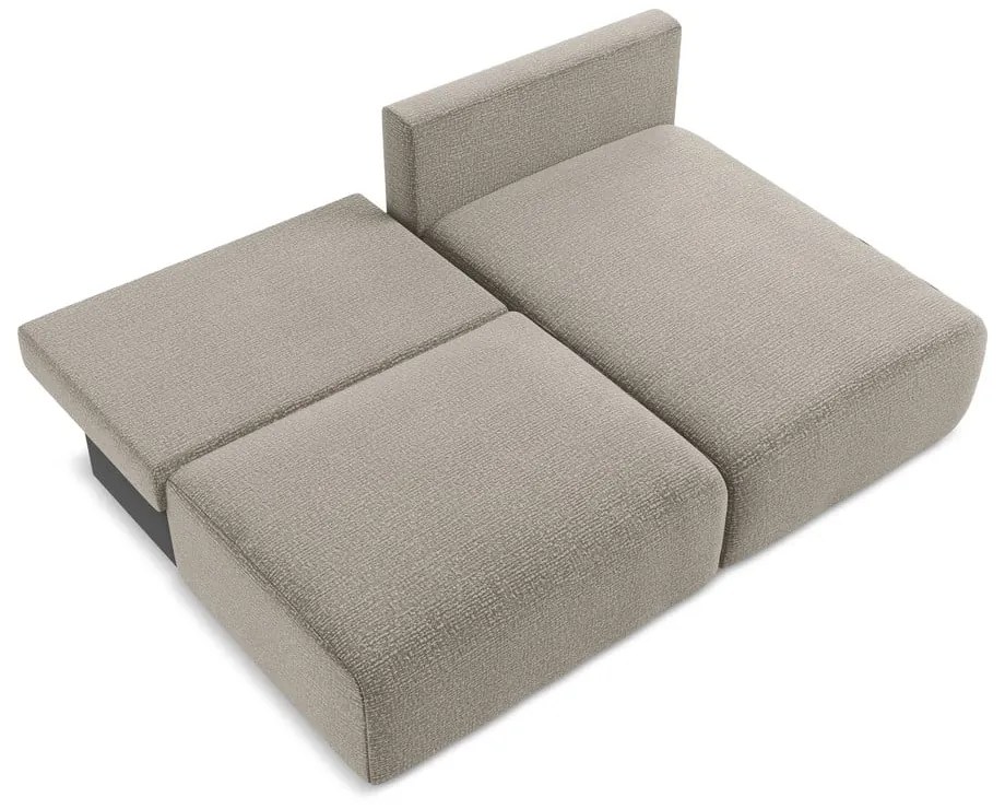 Бежов разтегателен ъглов диван с място за съхранение (десен ъгъл) Kalena – Makamii