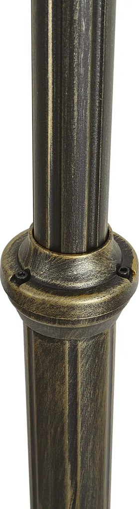 Класически външен фенер черен със злато 200 см IP44 - Daphne