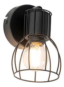 Модерен прожектор черен стоманен регулируем - Botu