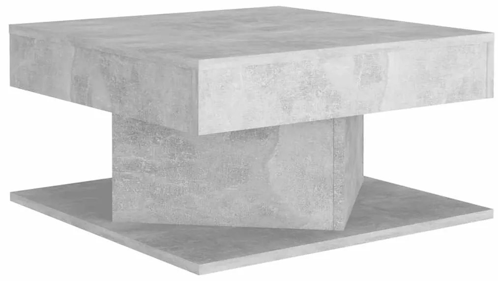 808372 vidaXL Маса за кафе, бетонно сива, 57x57x30 см, инженерно дърво