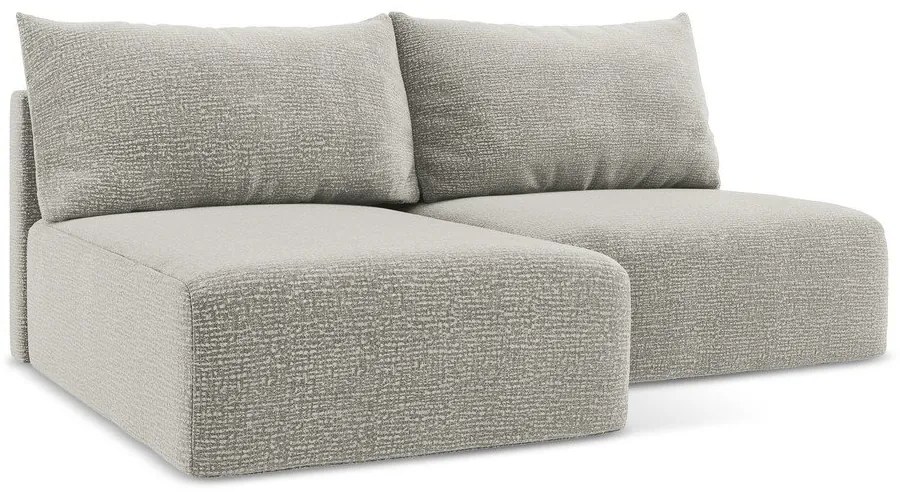 Светлосив разтегателен ъглов диван с място за съхранение (ляв ъгъл) Kalena – Makamii