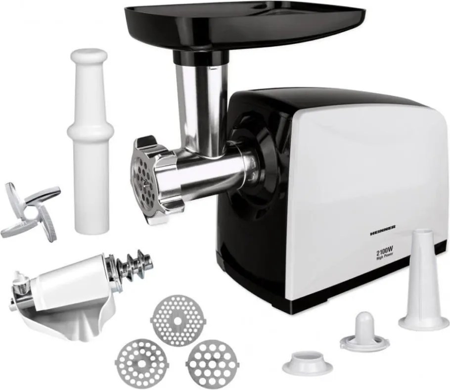 Heinner MG-2100BKWH - Месомелачка 2100W/230V черна/бяла