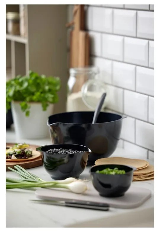 Черни купички в комплект от 3 бр. 750 ml Margrethe Mini – Rosti