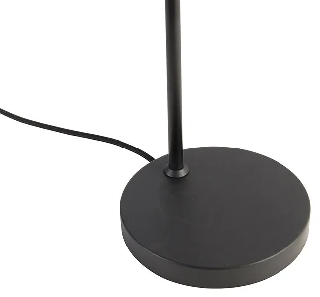 Дизайнерска настолна лампа черна със злато и опушено стъкло - Zuzanna