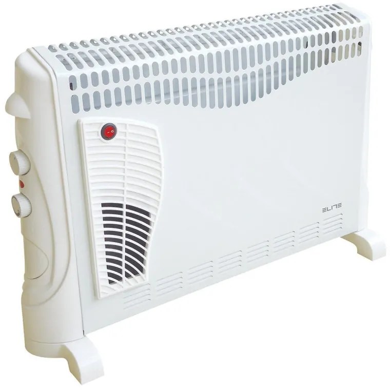 Конвектор за под ELITE CH-0406, 2000W, 22 м2, 3 степени, Регулируем термостат, Вентилатор, Възможност за стенен монтаж, Бял
