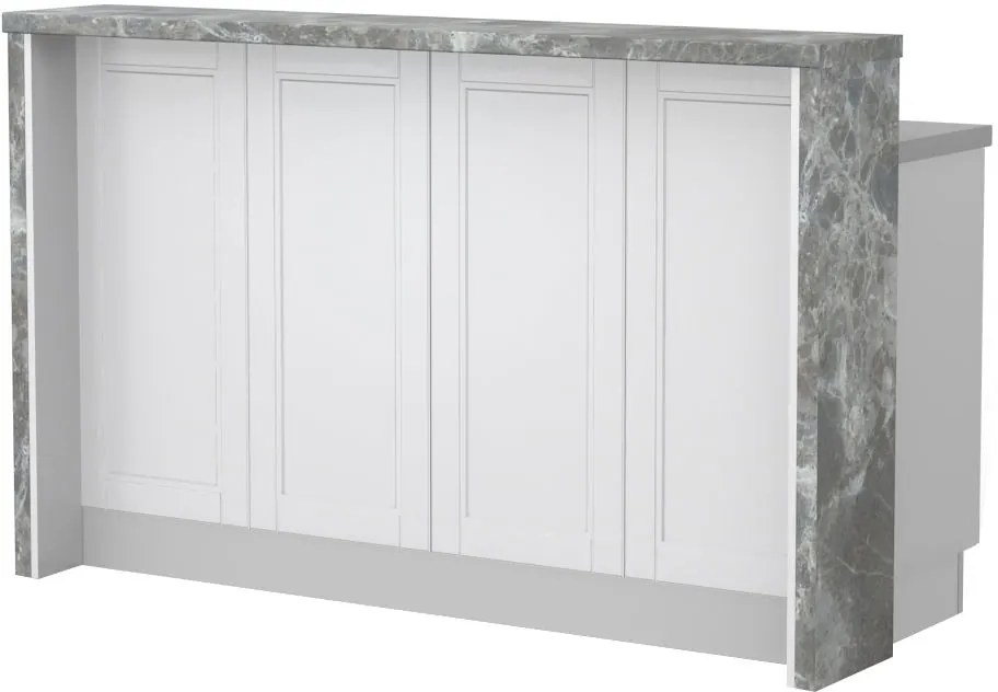 Бар Пейка Tahoma-Length: 160 cm-White matte-Siena Marble
