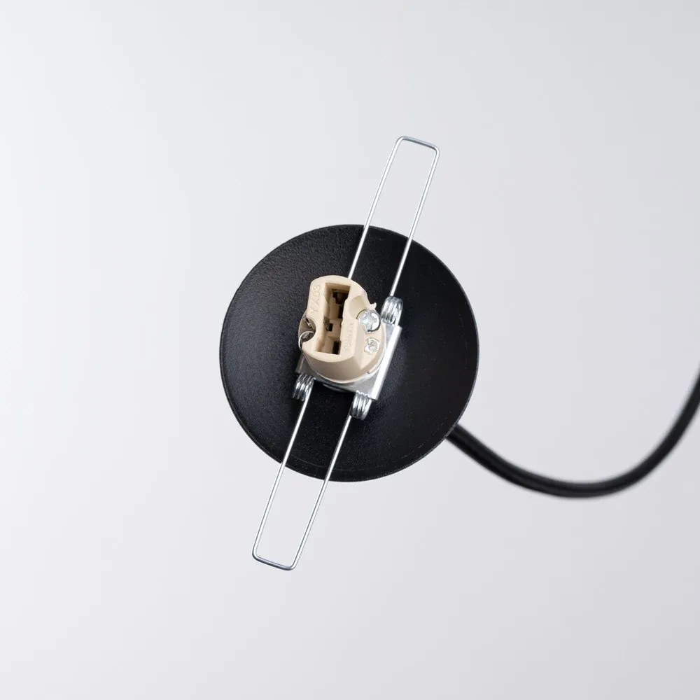 Бяло/черно висящо осветително тяло със стъклен абажур Belinda – Sollux