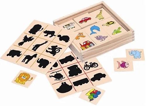 Woody -  Детска дървена игра - намери сянката