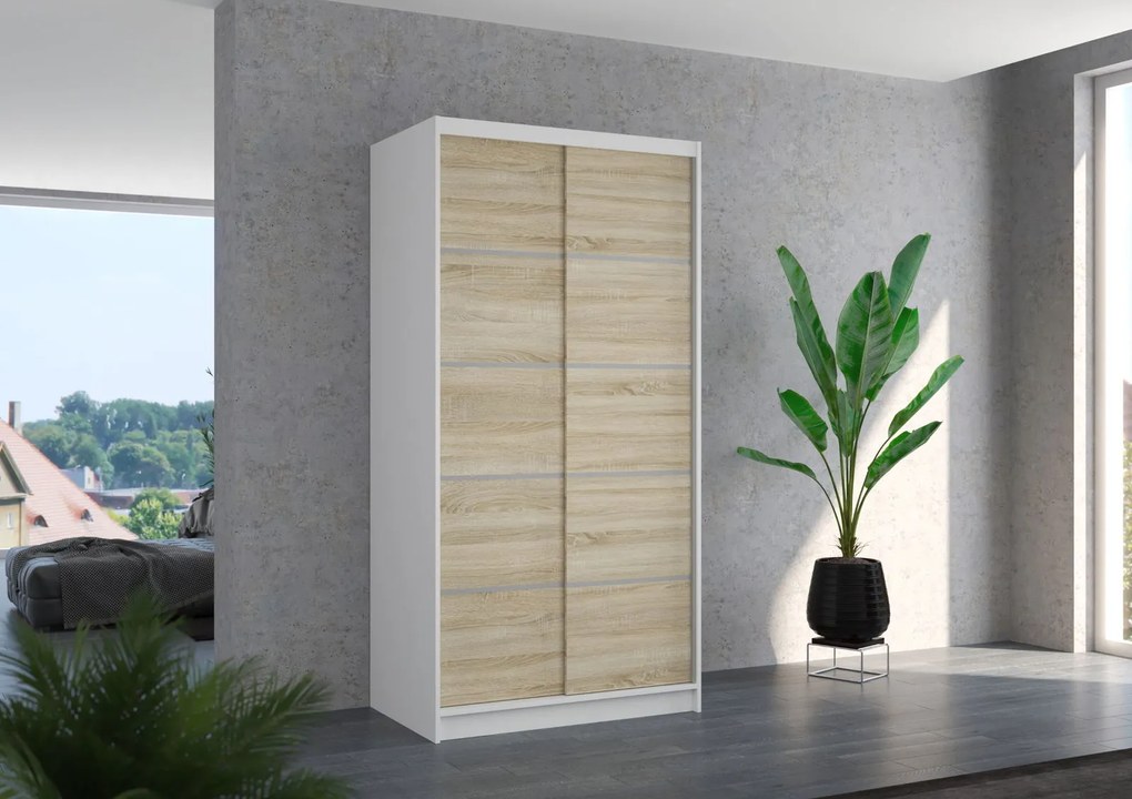 Гардероб Frule 100 Sliding-White Fusiko