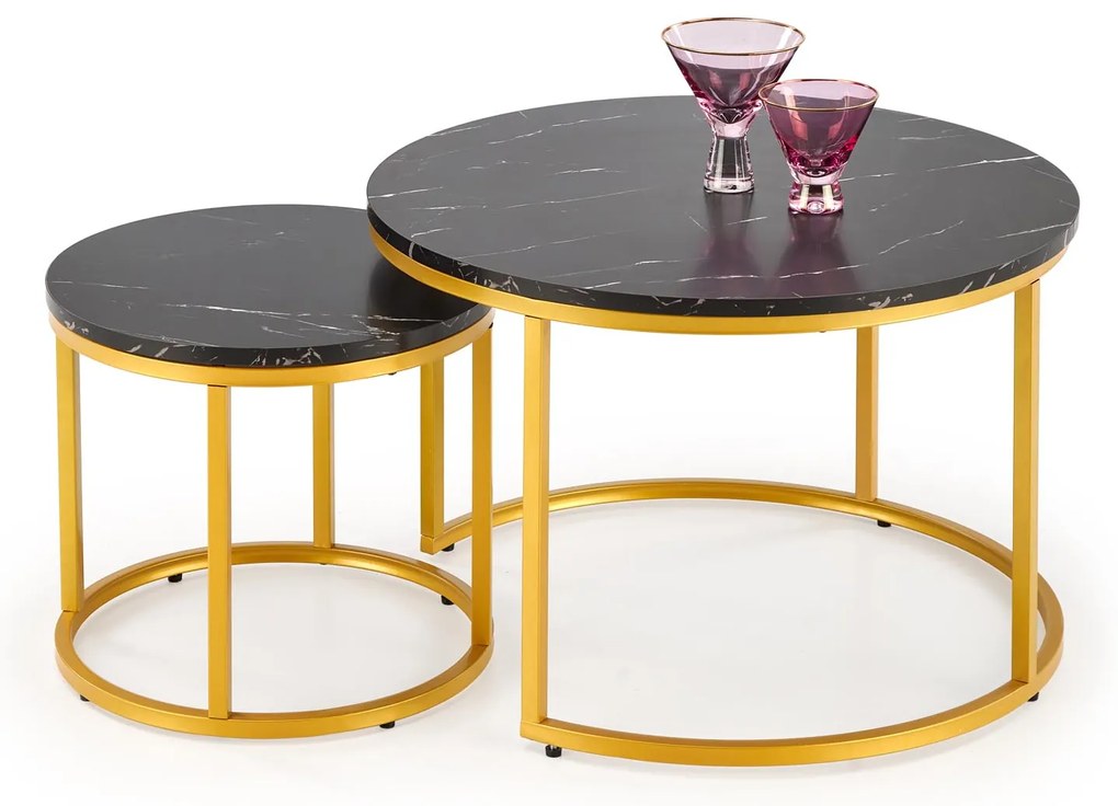 Холна маса PAOLA -черен мрамор