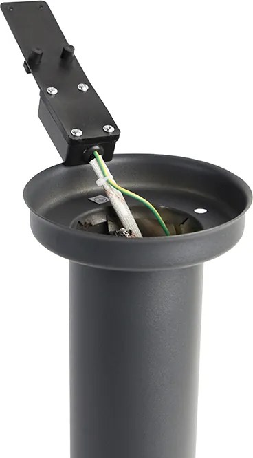 Антрацитно сива лампа за стълб 45 см IP44 - Rox