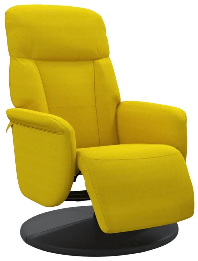 356687 vidaXL Реклайнер стол с поставка за крака, жълт, кадифе