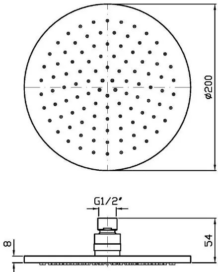 Душ глава Ø 20 Zucchetti
