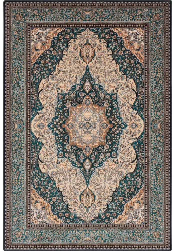 Зелен вълнен килим 160x240 cm Charlotte - Agnella