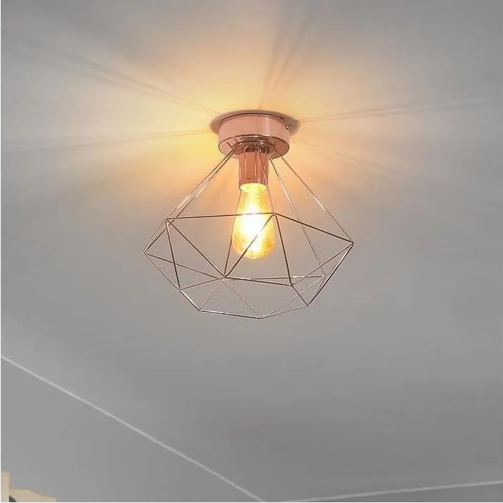 Eglo 79256 - Таванно осветително тяло BYRON 1xE27/60W/230V, медно