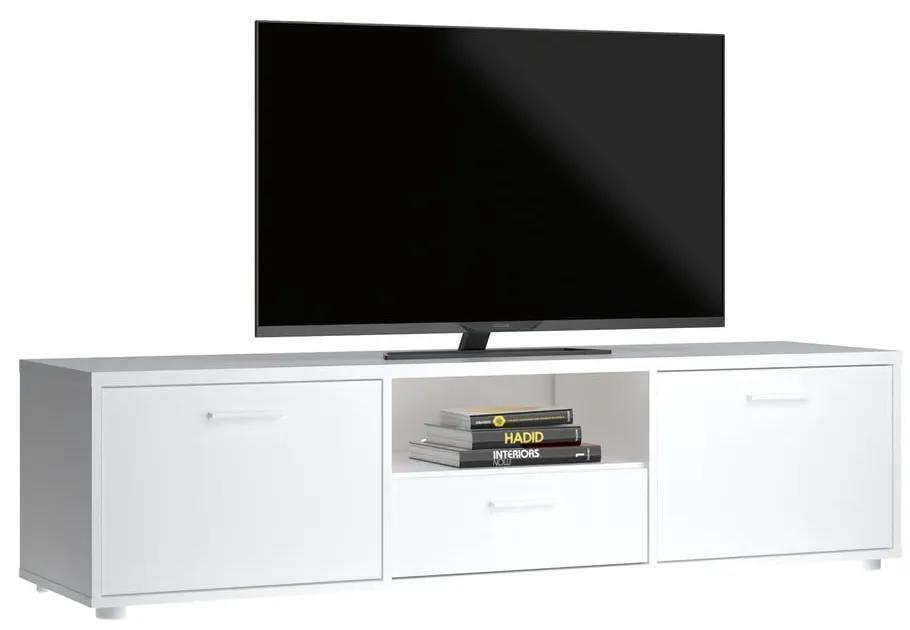 Бяла маса за телевизор 147x38 cm Media - Tvilum