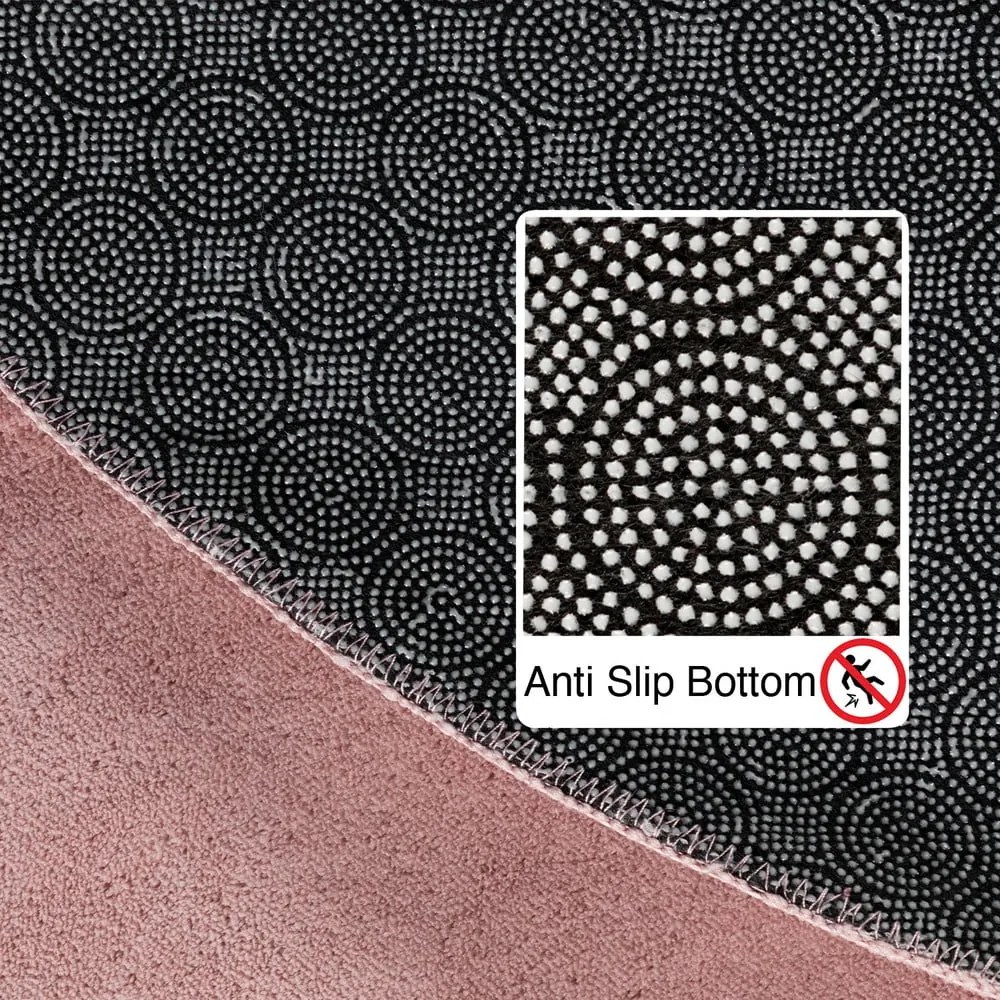 Розов кръгъл килим подходящ за пране ø 120 cm Sky – Ayyildiz Carpets