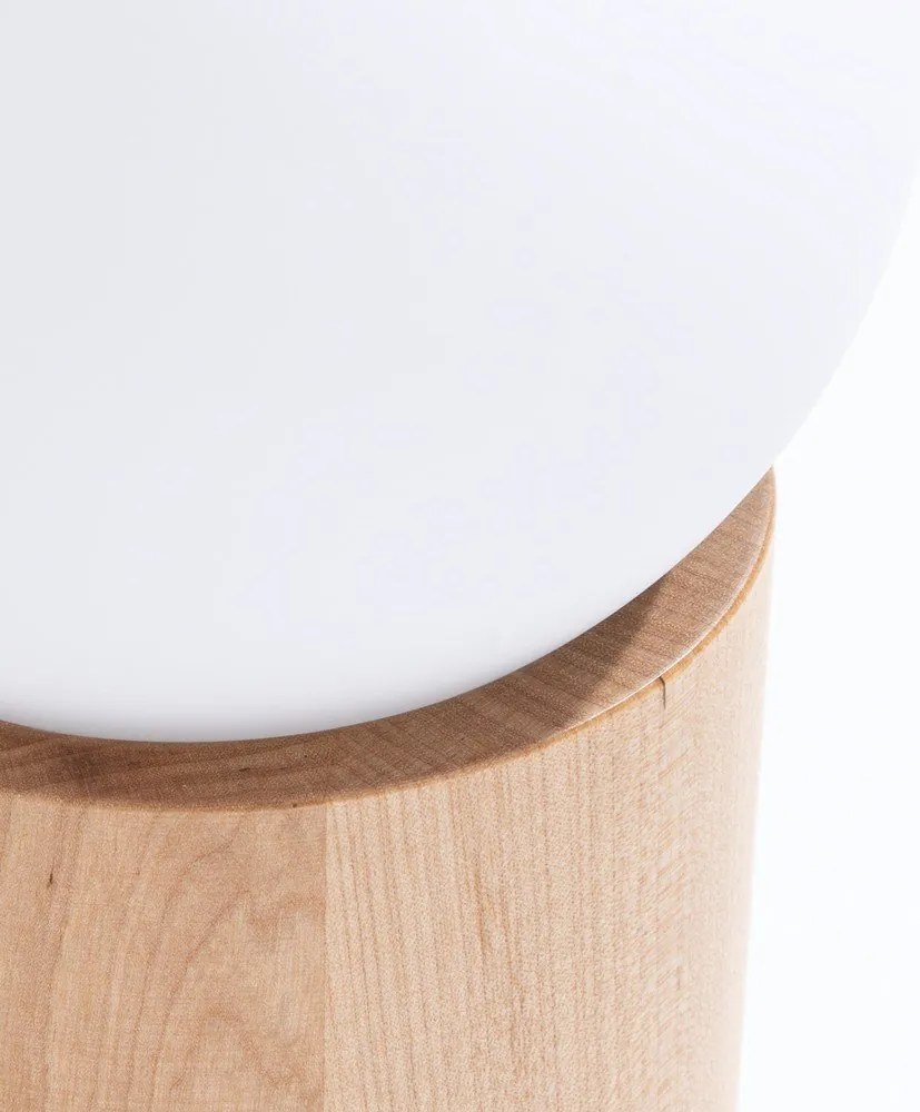 Бяла/естественa настолна лампа със стъклен абажур (височина 21 cm) Surtur – Sollux