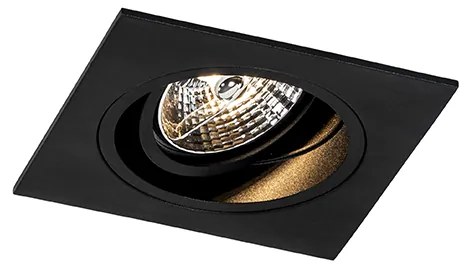 Комплект от 6 Модерен вграден прожектор черен регулируем - Chuck 70