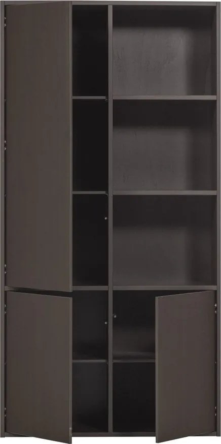 Тъмнокафяв модулен шкаф от масивен бор 108x215 cm Meggy – WOOOD