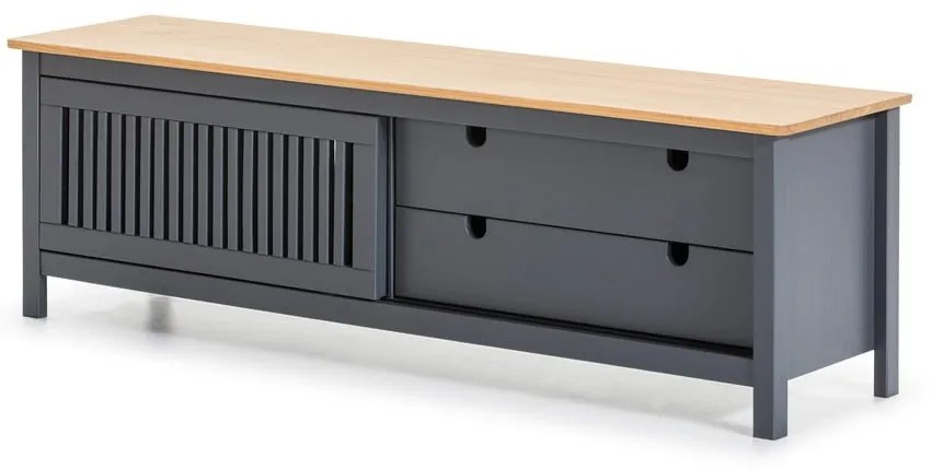 Сива дървена маса за телевизор Bruna - Marckeric