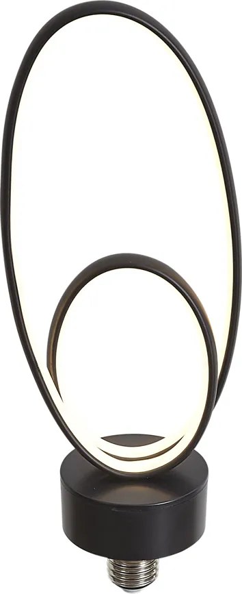 E27 LED декоративна крушка черна 6W 450 lm 3000K