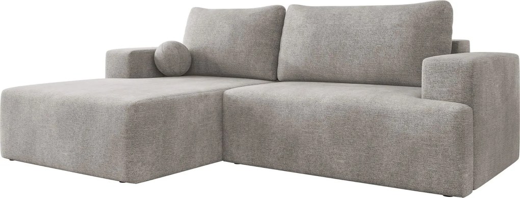 Ъглов Диван Миво-Сребристо Сив-Ляв