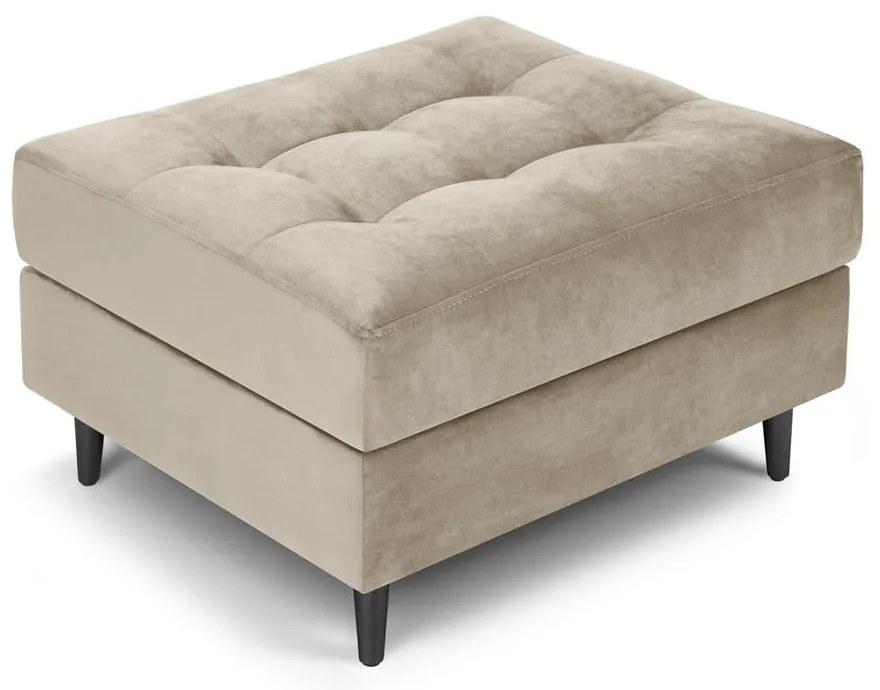 Бежово кадифено столче за крака Santo - Milo Casa