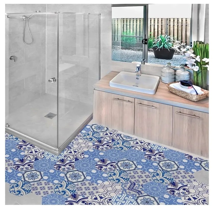 Комплект от 10 водоустойчиви стикери за под, 20 x 18 cm Ursulina - Ambiance