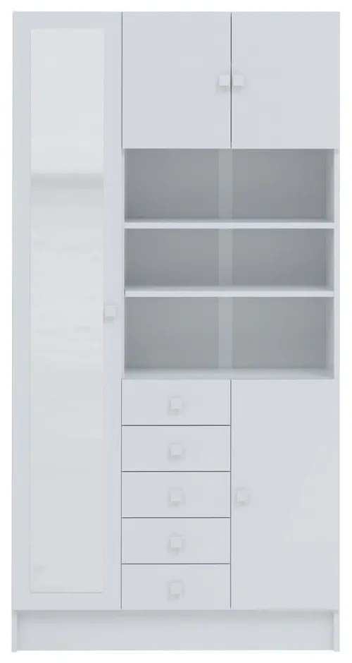 Бял шкаф за баня 90x182 cm Combi - TemaHome