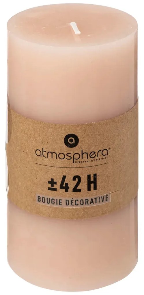 Свещ без аромат atmosphera Hugo, Кръгла, 7x13 cm - Тъмносив