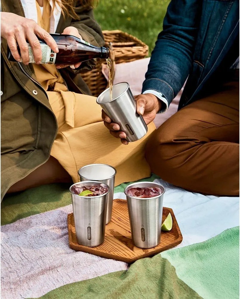 Чаша за път от неръждаема стомана в сребрист цвят 500 ml – Black + Blum