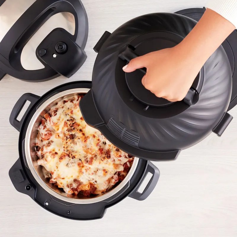 Мултикукър Instant Pot Duo Crisp + Air Fryer 140004201, 1500 W, 8 л, 11 програми, Кошница Air Fryer, EvenCrisp, Инокс