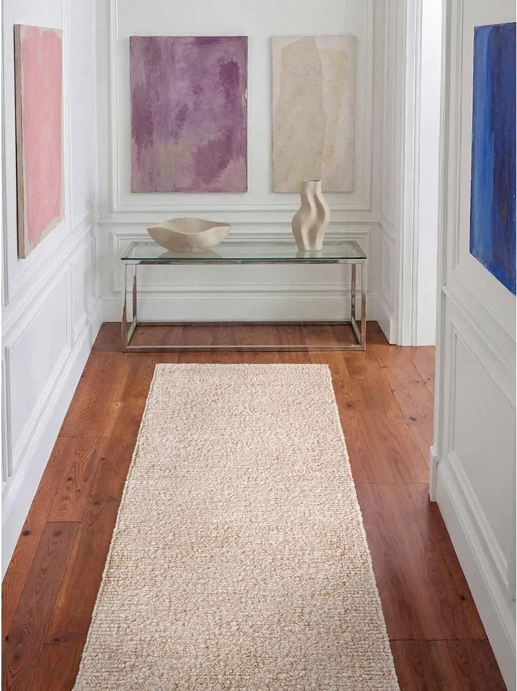 Кремава ръчно изработена пътека от букле 80x200 cm Notting Hill Portobello – Ted Baker