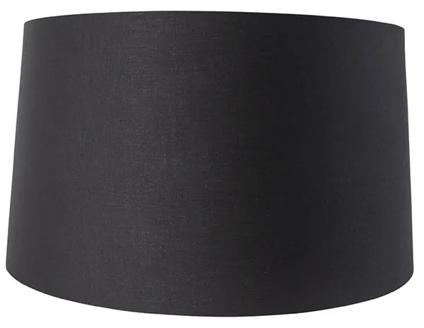 Абажур от памук черен 45/50/28 със златен интериор