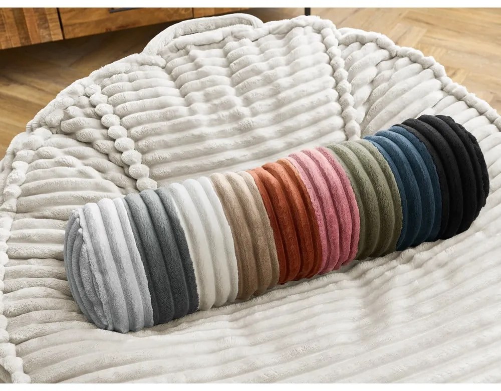 Бежов пуф от рипсено кадифе Socrate – Bobochic Paris